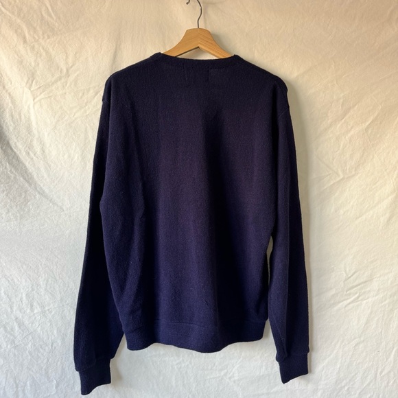 Vintage 70s Ferranti Orlon Knit Navy Cardigan - Picture 5 of 10